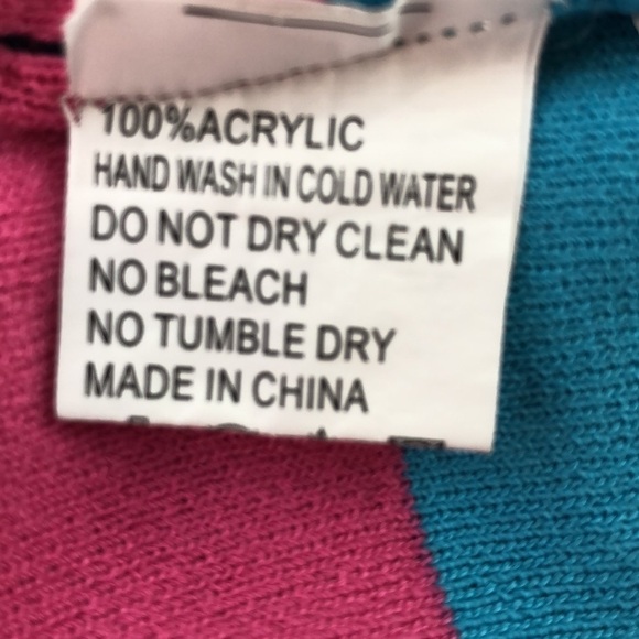 Isola Sleeveless knit sweater colour block. Navy & pink Boat neck Quality fabric - Picture 7 of 10